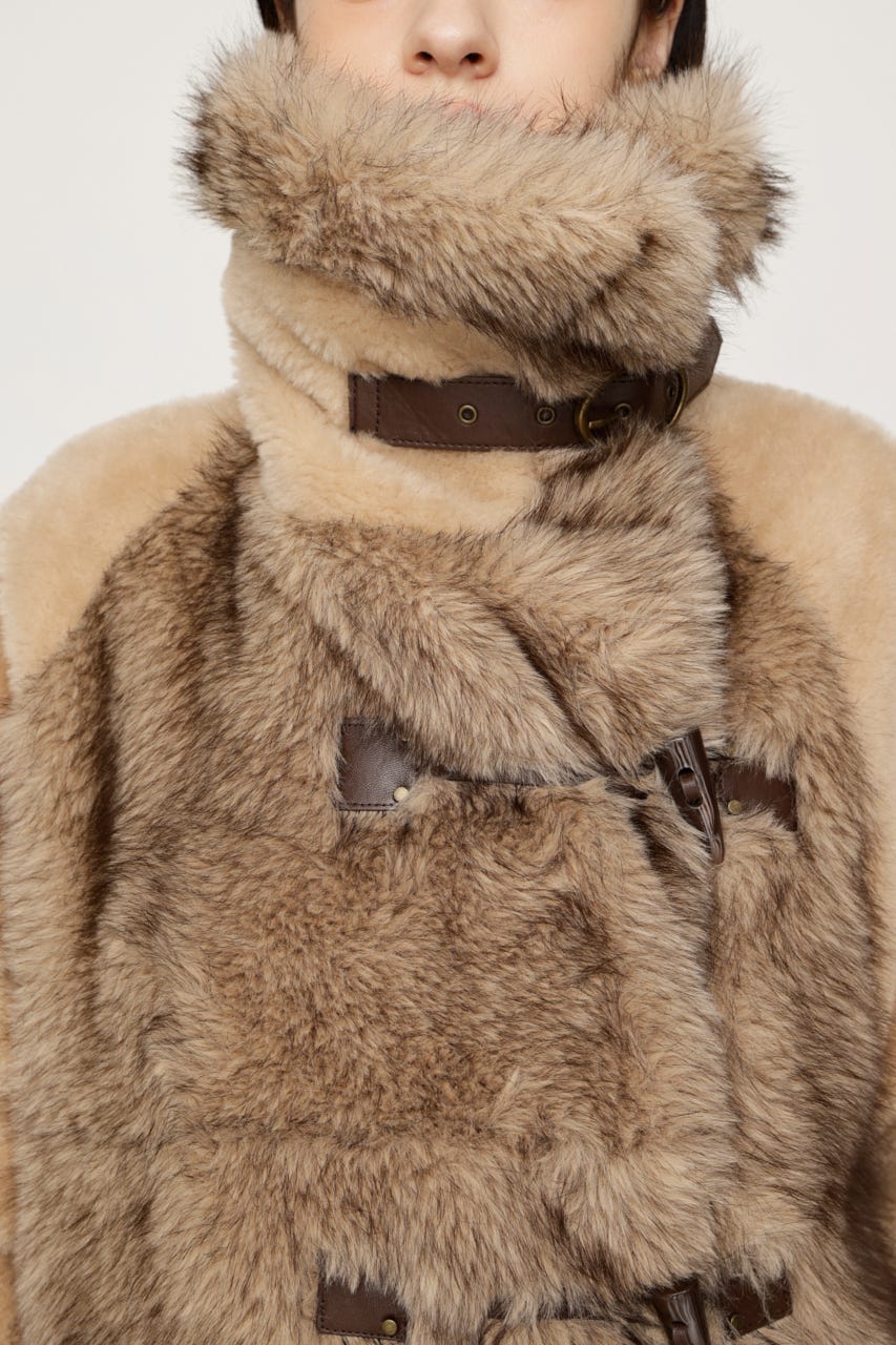 【AW PRE ORDER 第2弾】MIXED F／FUR OVERSIZED コート M/BEG FREE