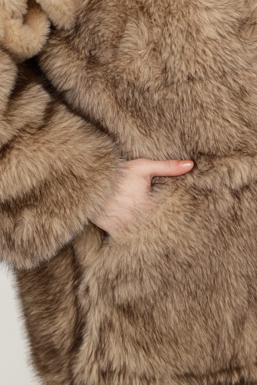 【AW PRE ORDER 第2弾】MIXED F／FUR OVERSIZED コート M/BEG FREE