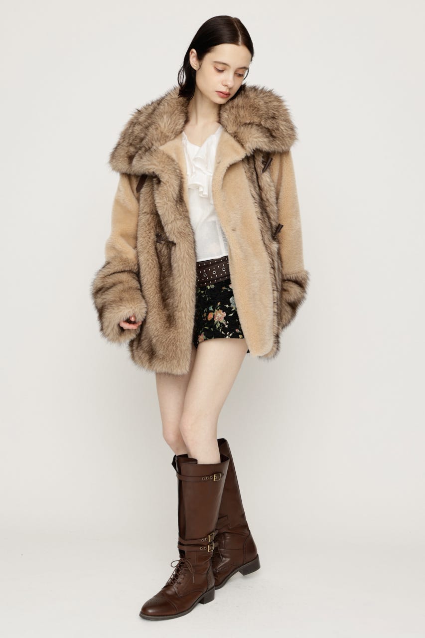 【AW PRE ORDER 第2弾】MIXED F／FUR OVERSIZED コート M/BEG FREE