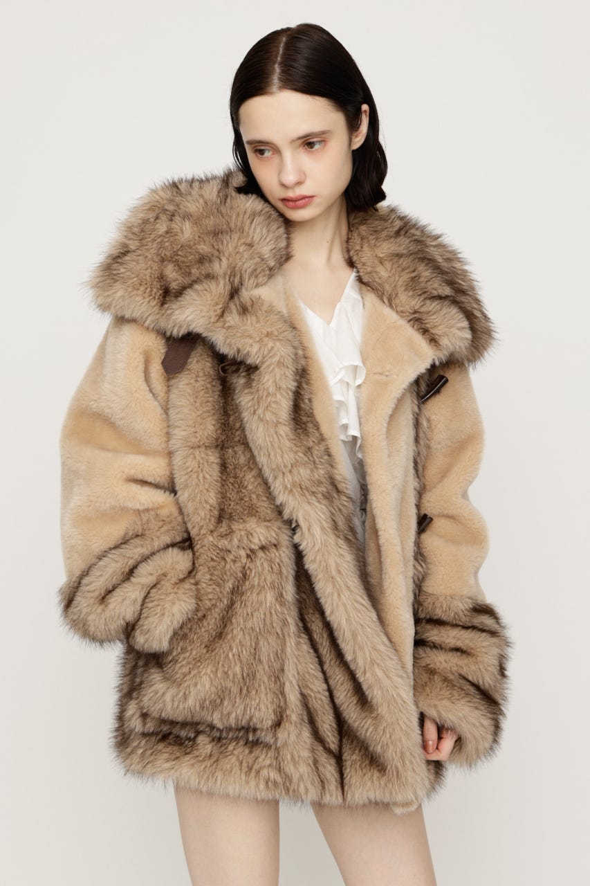 【AW PRE ORDER 第2弾】MIXED F／FUR OVERSIZED コート M/BEG FREE