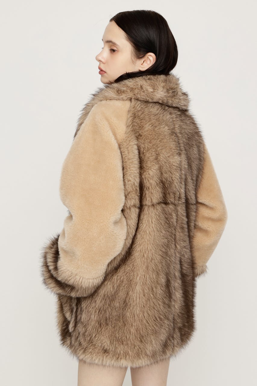 【AW PRE ORDER 第2弾】MIXED F／FUR OVERSIZED コート M/BEG FREE