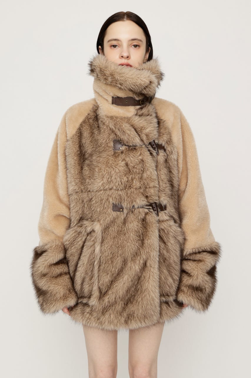 【AW PRE ORDER 第2弾】MIXED F／FUR OVERSIZED コート M/BEG FREE