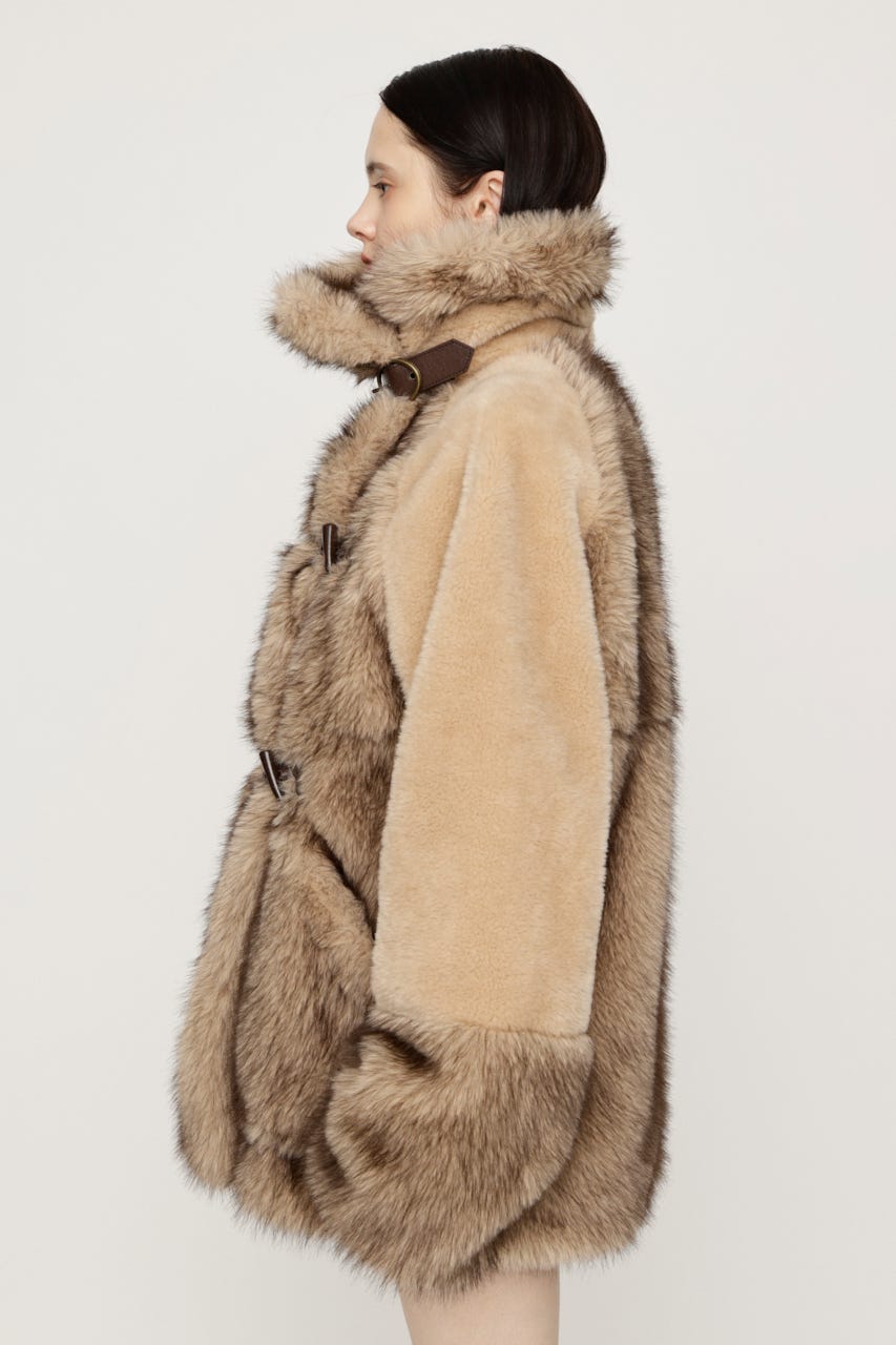 【AW PRE ORDER 第2弾】MIXED F／FUR OVERSIZED コート M/BEG FREE