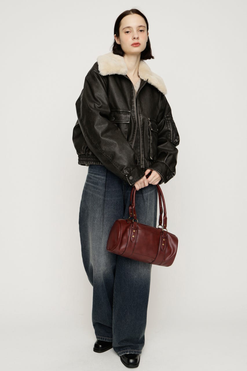 【AW PRE ORDER】【LIMITED ITEM】WASHED PUFFER SHORT ブルゾン BLK FREE