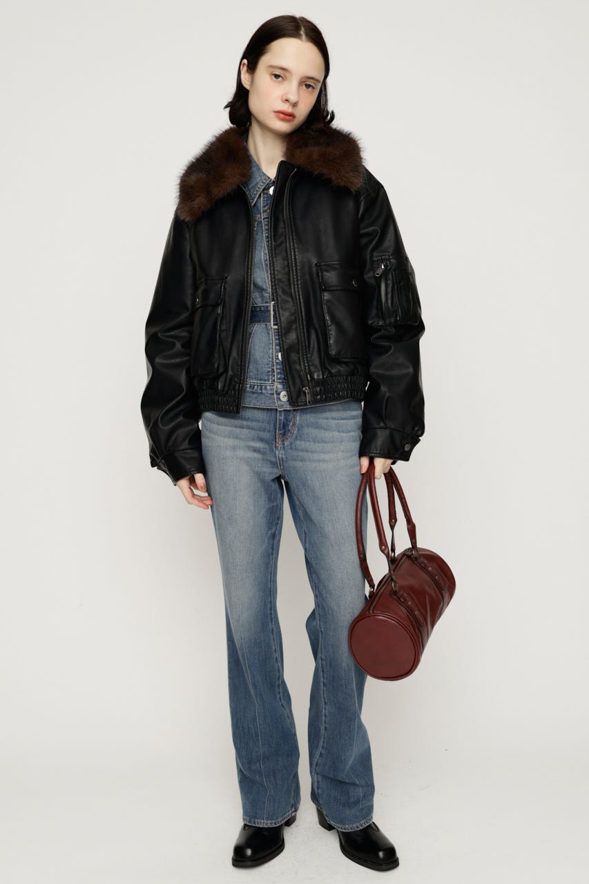 【AW PRE ORDER】WASHED PUFFER SHORT ブルゾン D/BLK FREE