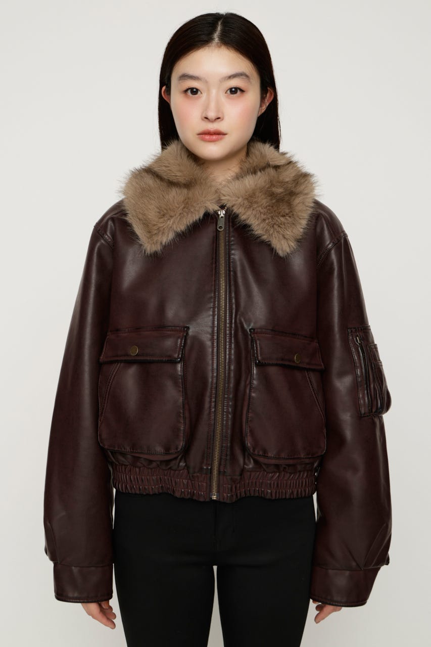 【AW PRE ORDER】WASHED PUFFER SHORT ブルゾン D/RED FREE
