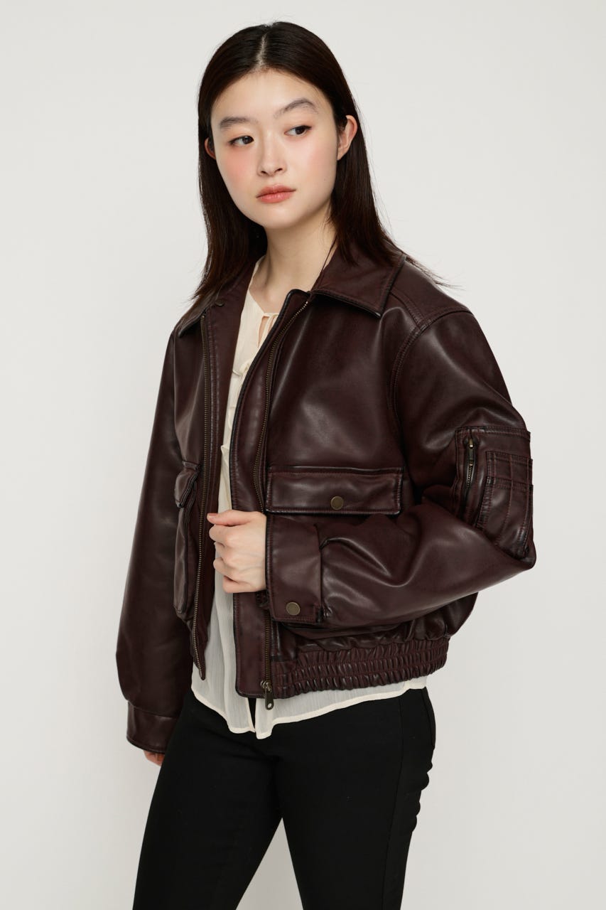 【AW PRE ORDER】WASHED PUFFER SHORT ブルゾン D/RED FREE
