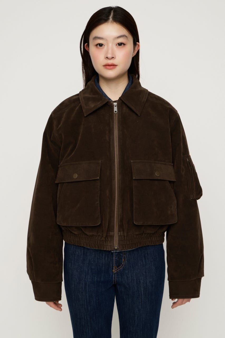 WASHED PUFFER SHORT ブルゾン M/BRN FREE