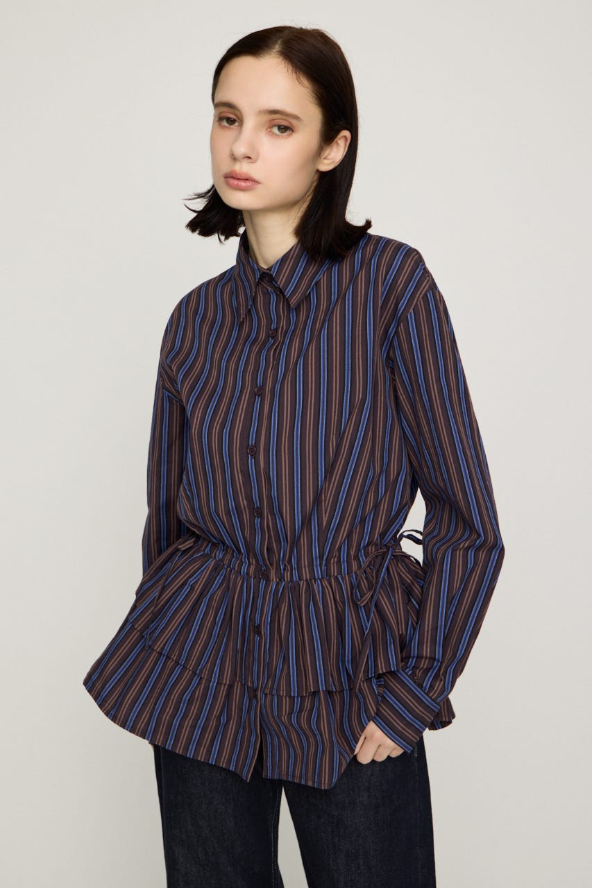 TIERED FRILL シャツ M/BRN FREE