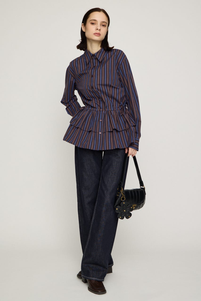 TIERED FRILL シャツ M/BRN FREE
