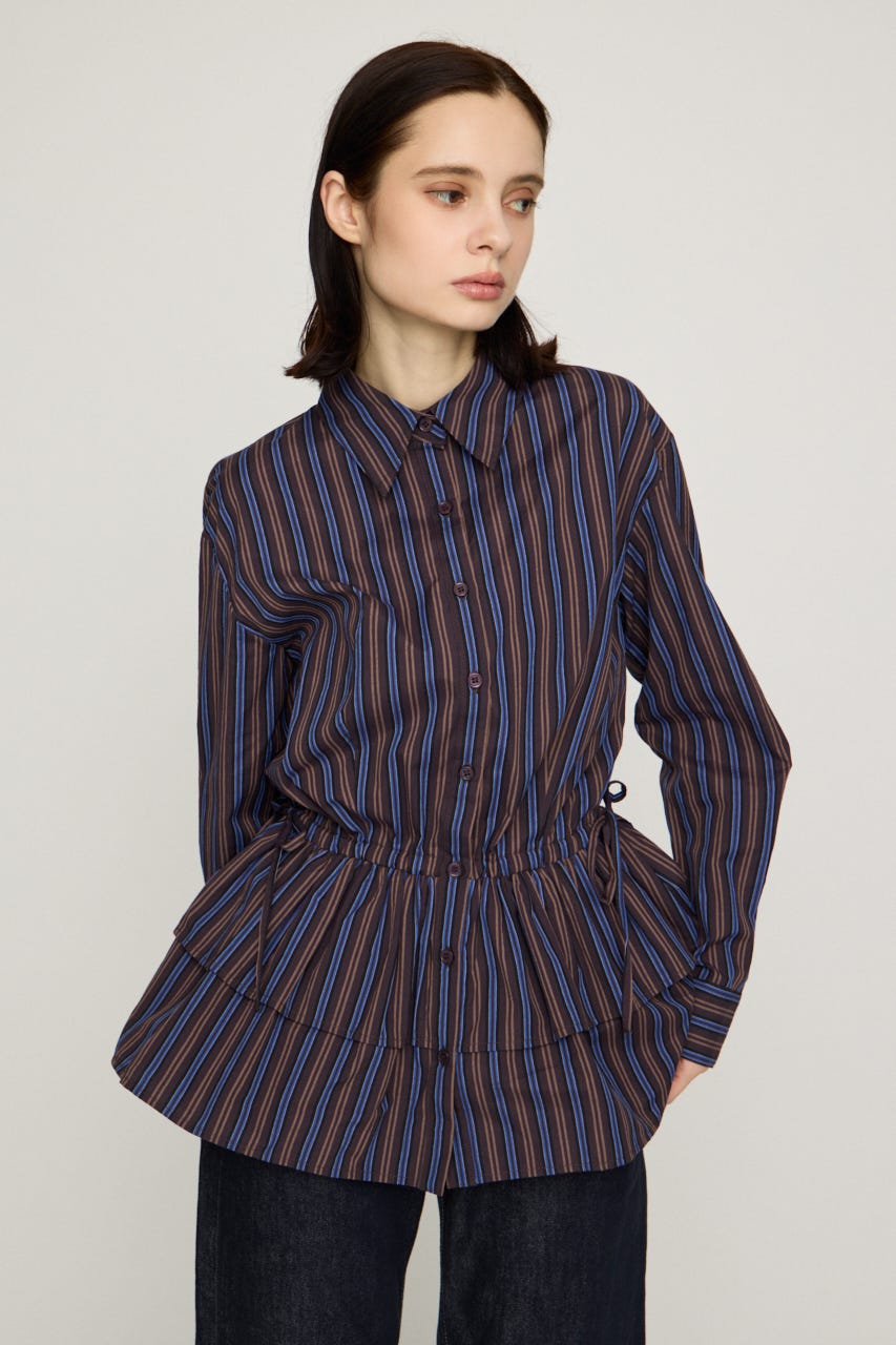 TIERED FRILL シャツ M/BRN FREE
