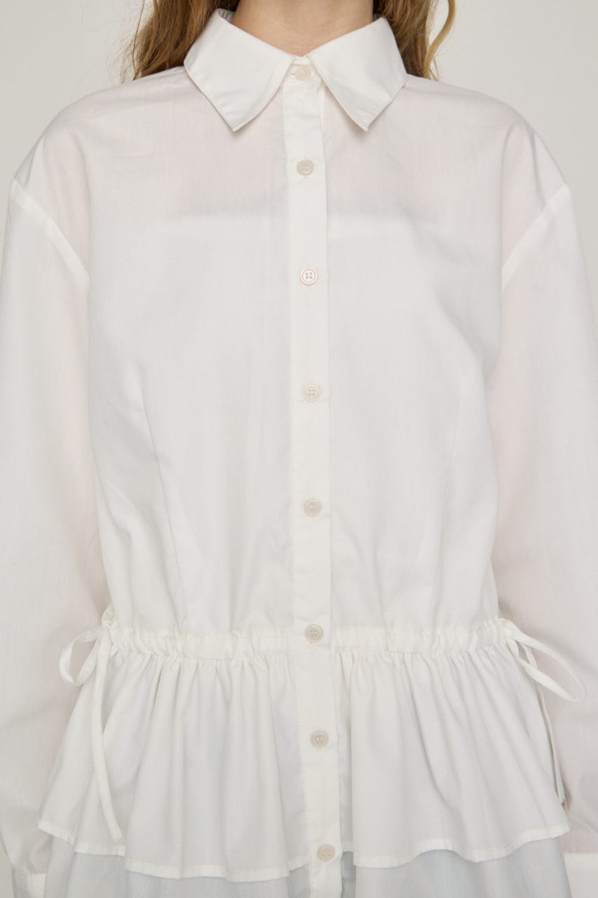 TIERED FRILL シャツ O/WHT FREE