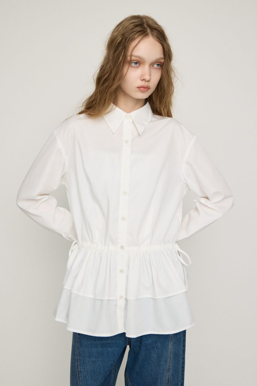 TIERED FRILL シャツ O/WHT FREE