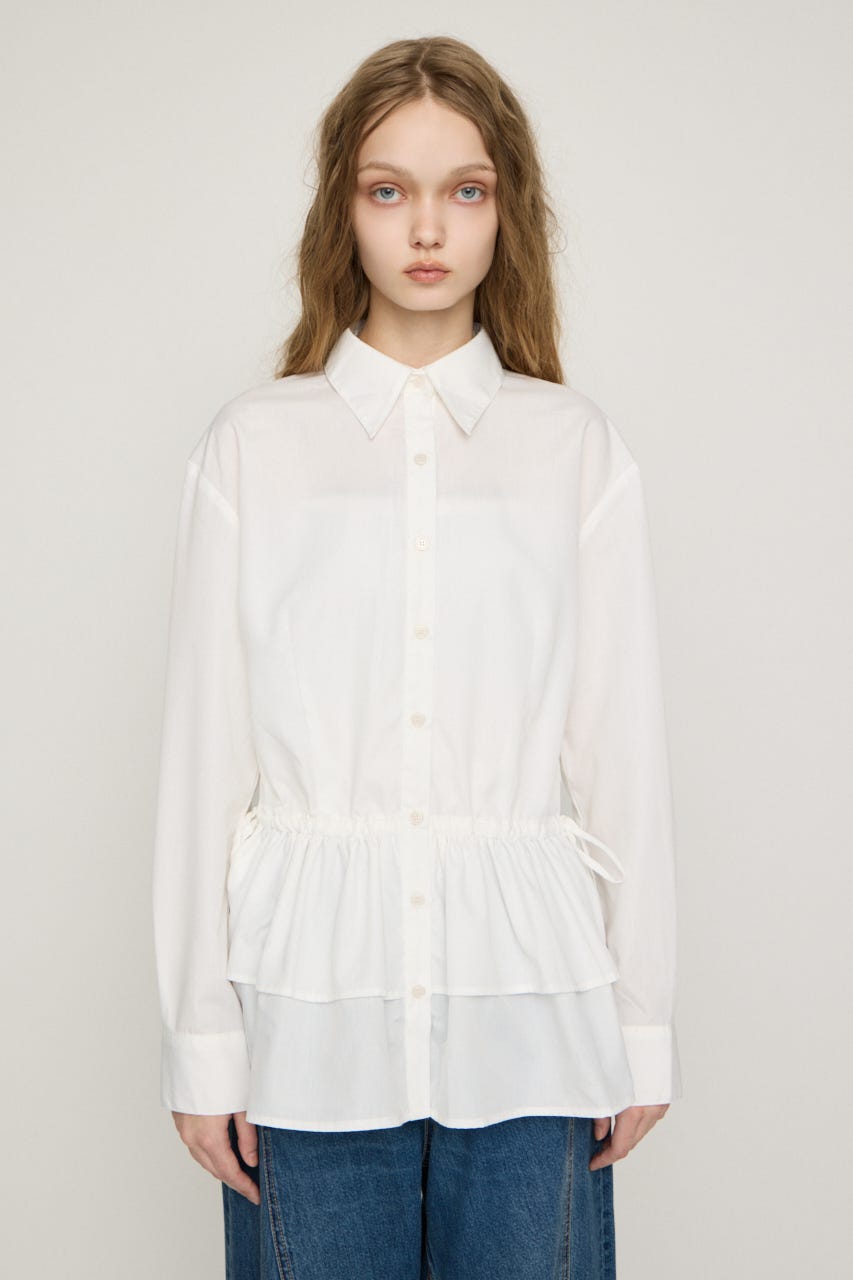 TIERED FRILL シャツ O/WHT FREE