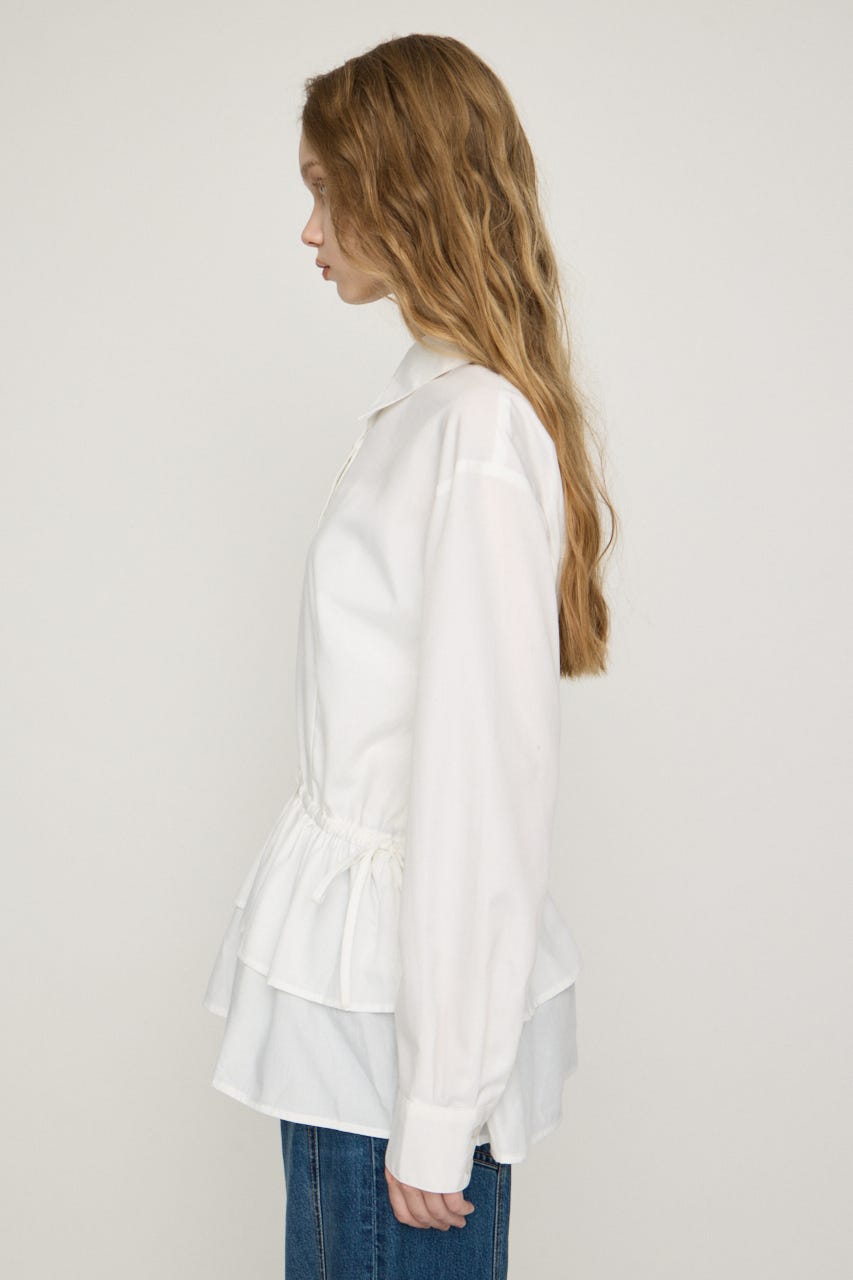 TIERED FRILL シャツ O/WHT FREE