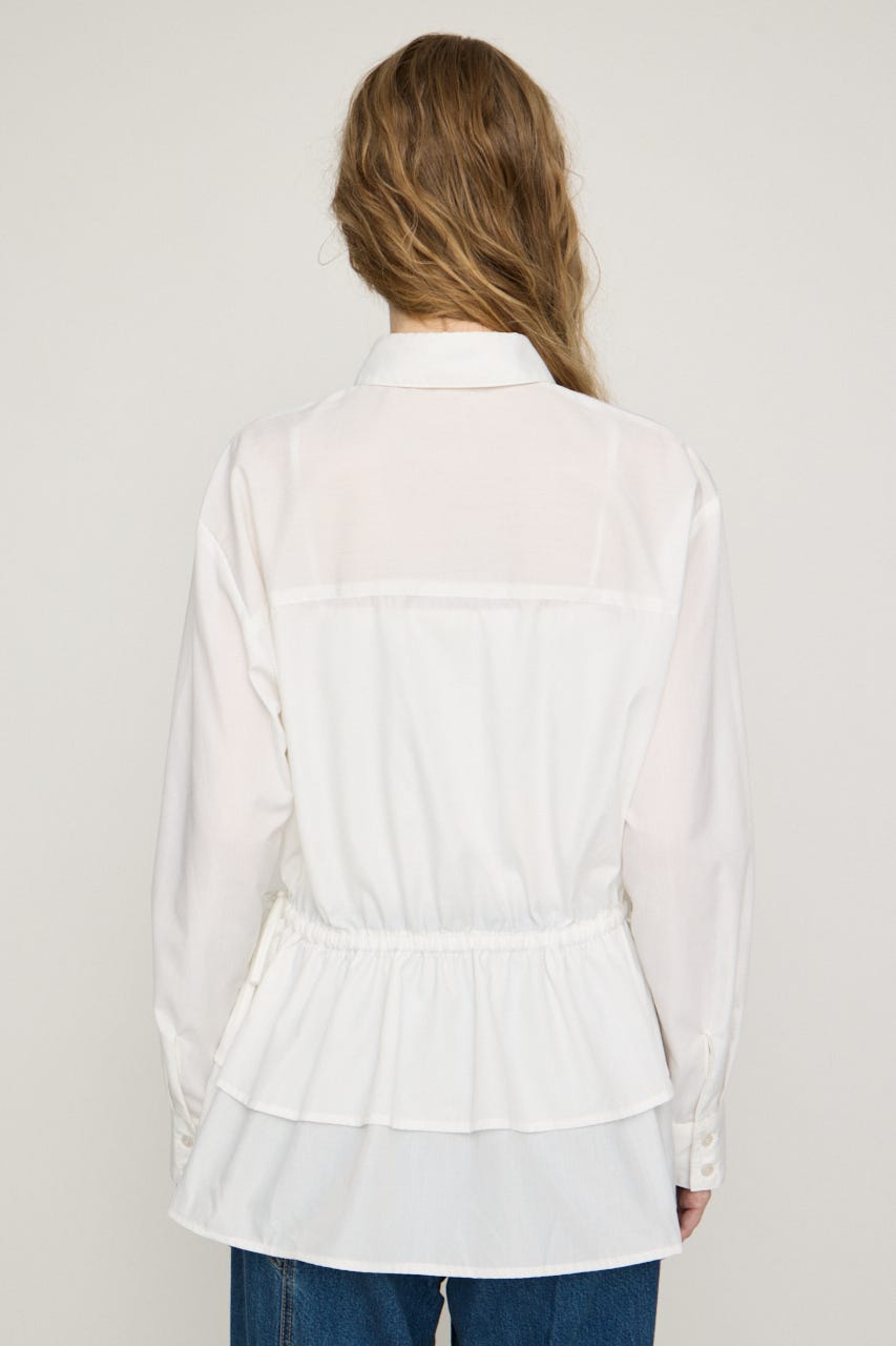 TIERED FRILL シャツ O/WHT FREE