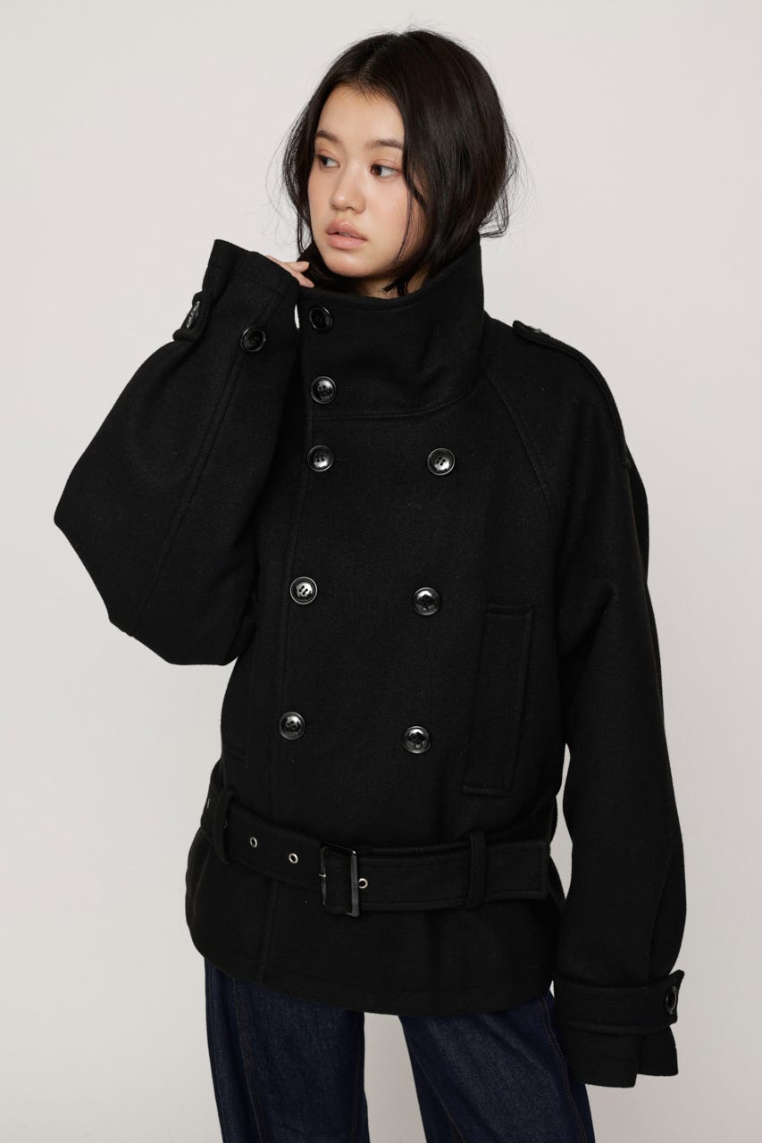 【AW PRE ORDER 第2弾】OVER STAND PEA コート BLK FREE