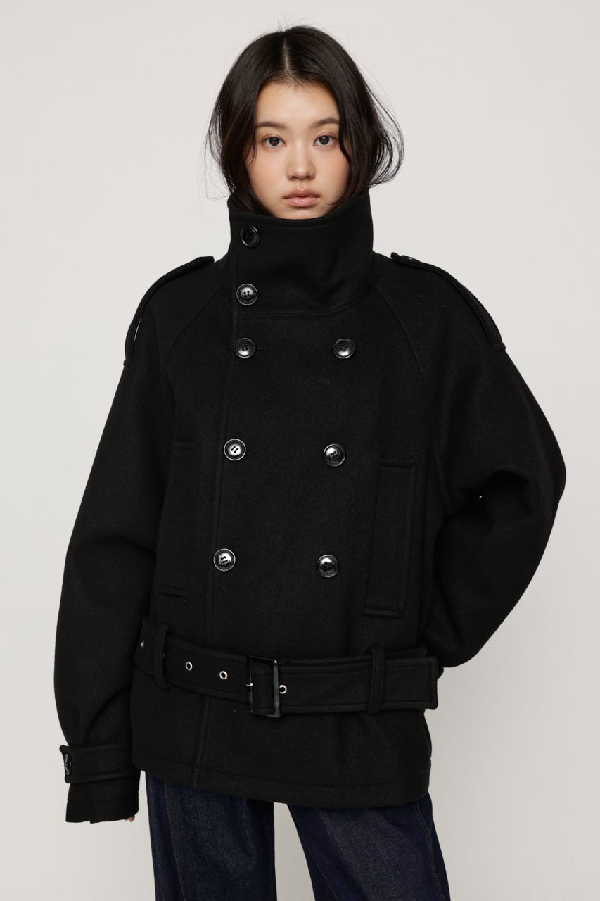 【AW PRE ORDER 第2弾】OVER STAND PEA コート BLK FREE