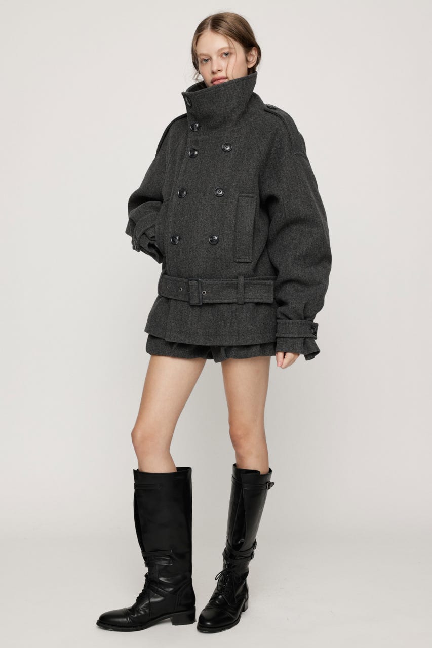 【AW PRE ORDER 第2弾】OVER STAND PEA コート T.GRY FREE