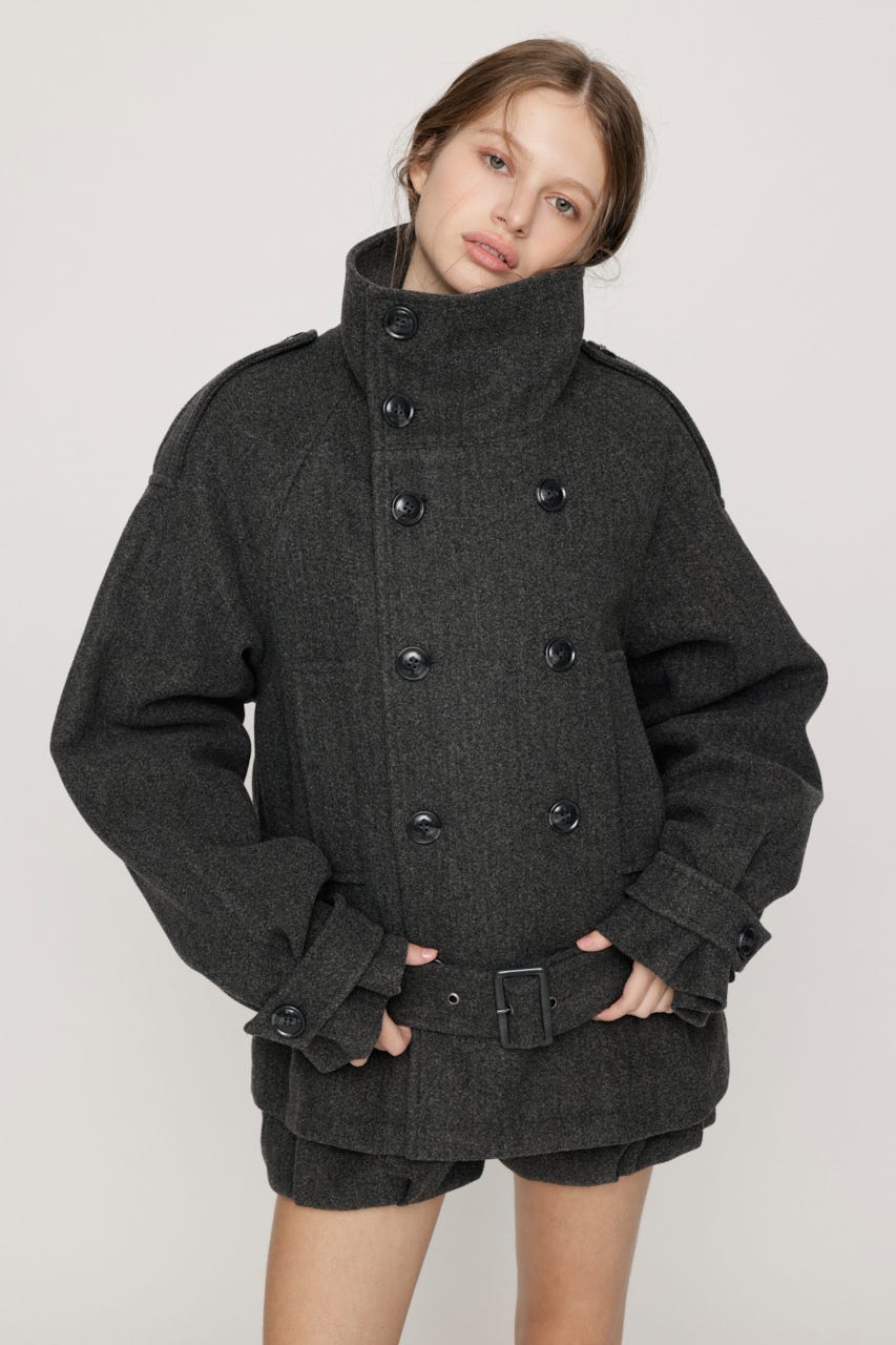 【AW PRE ORDER 第2弾】OVER STAND PEA コート T.GRY FREE