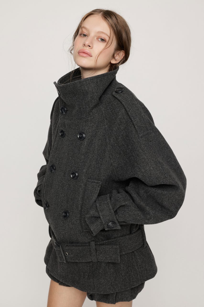 【AW PRE ORDER 第2弾】OVER STAND PEA コート T.GRY FREE