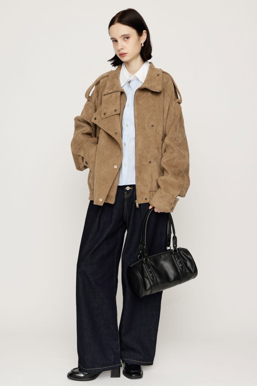 【AW PRE ORDER 第2弾】STAND COLLAR ZIP ブルゾン BEG FREE