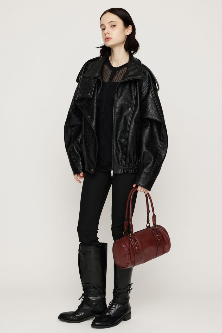 【AW PRE ORDER 第2弾】STAND COLLAR ZIP ブルゾン BLK FREE