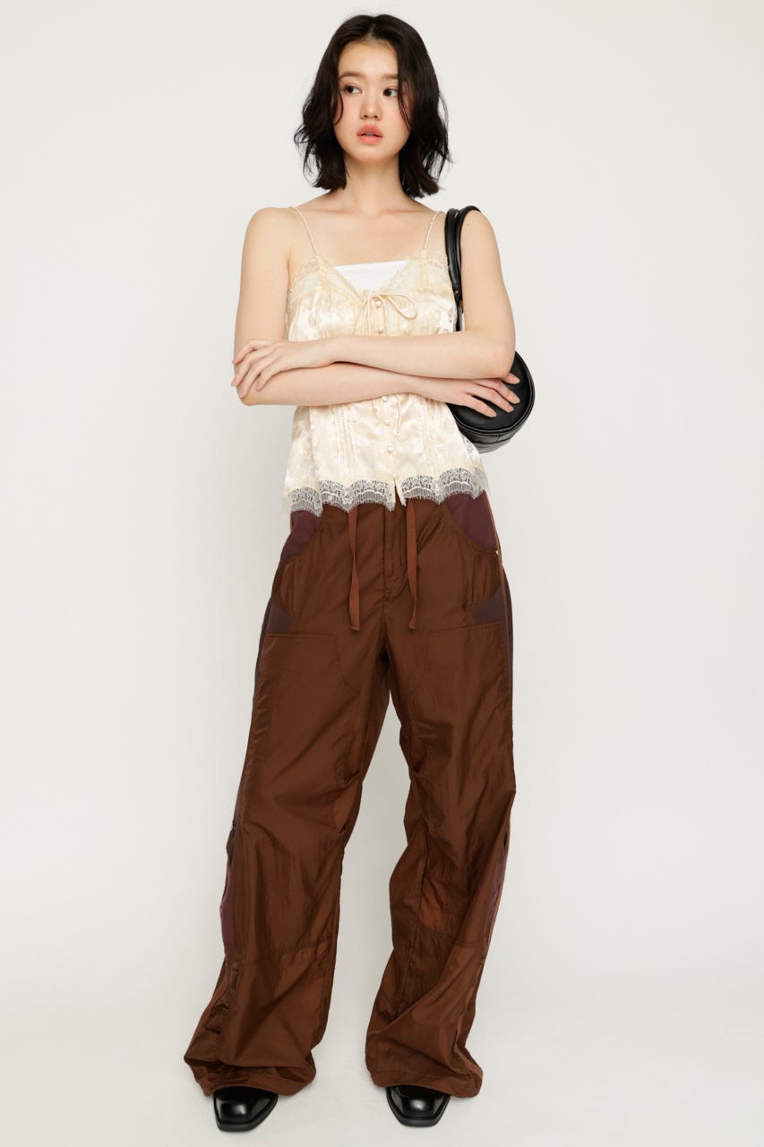 TEXTURED STRAIGHT パンツ BRN 2