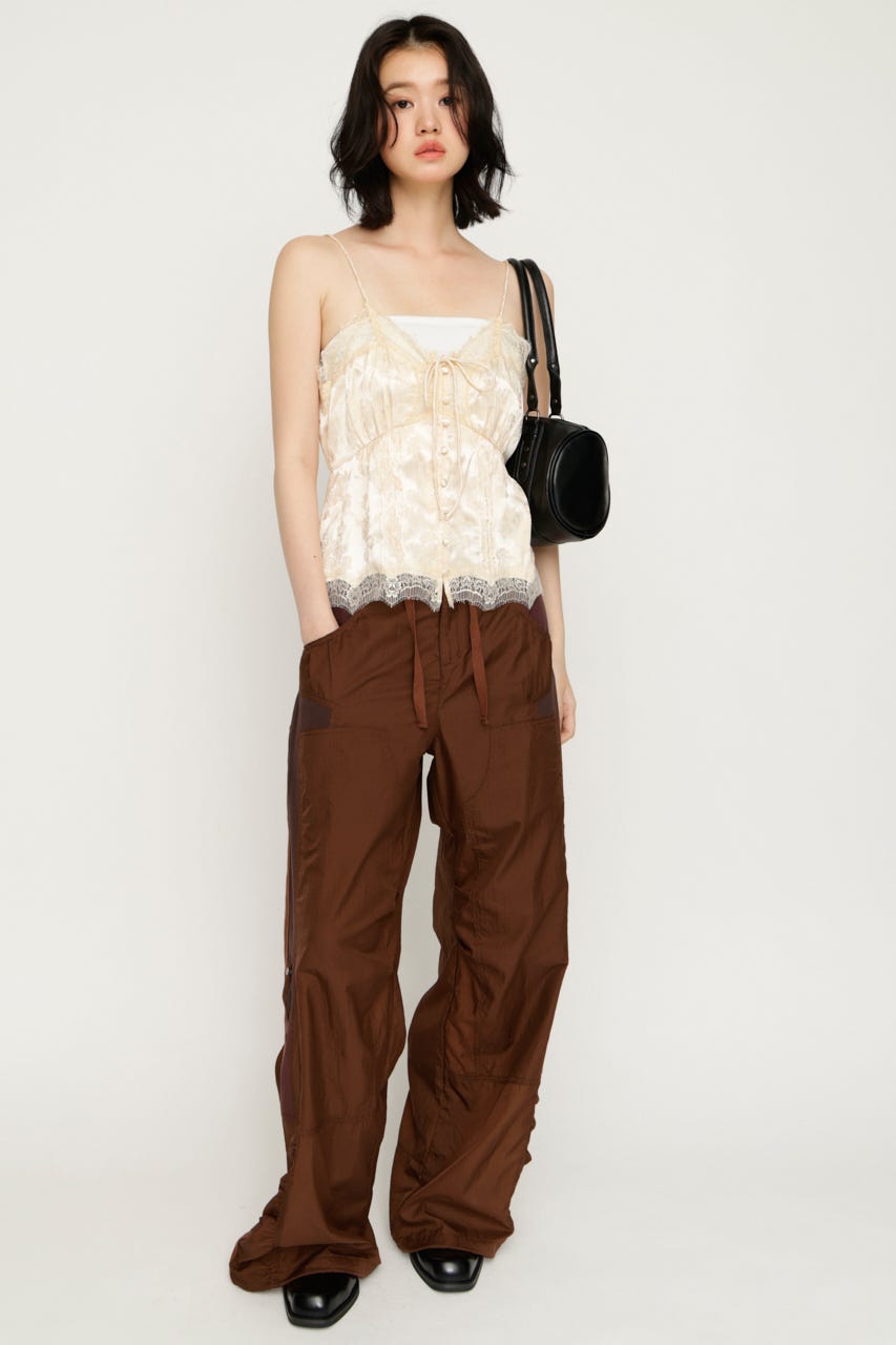 TEXTURED STRAIGHT パンツ BRN 2