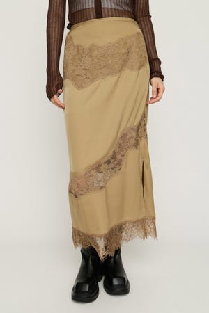 VINTAGE SATIN LACE スカート