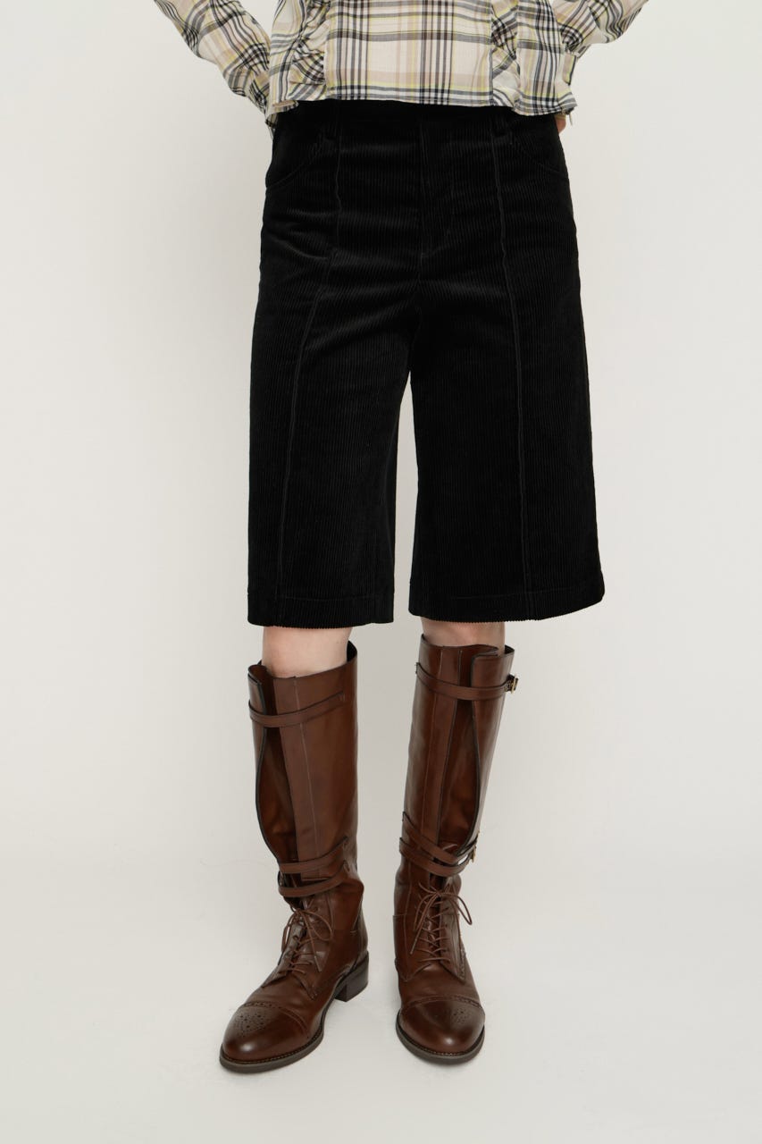 CORDUROY HALF P／T BLK FREE