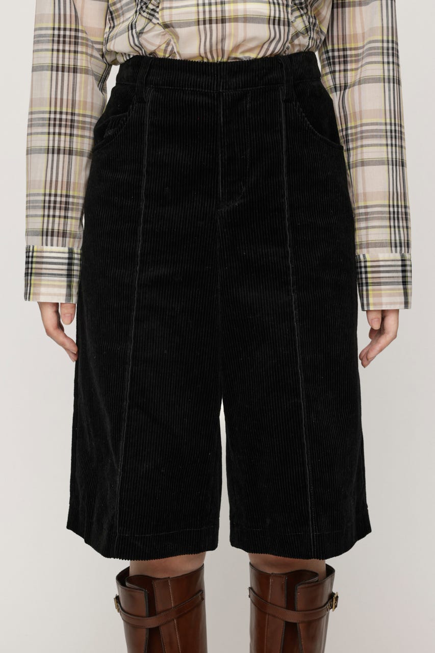 CORDUROY HALF パンツ BLK FREE