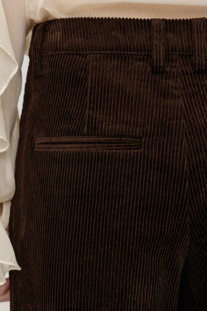CORDUROY HALF パンツ BRN FREE