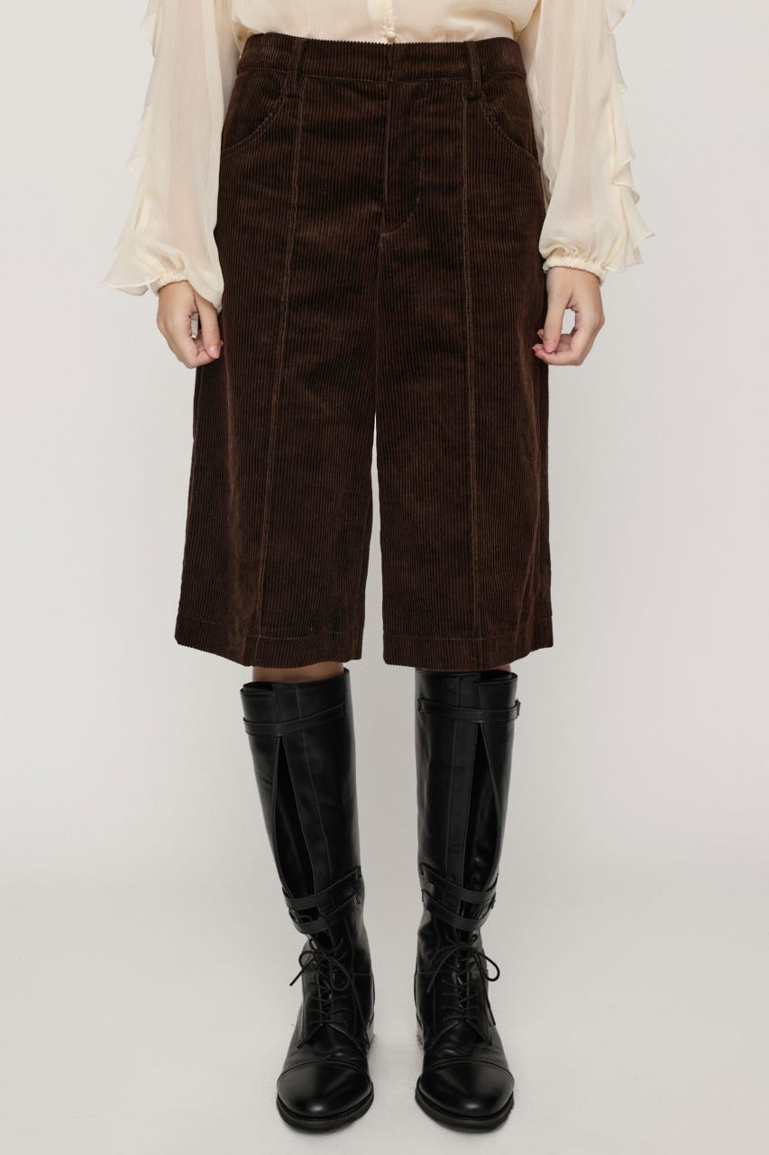 CORDUROY HALF パンツ BRN FREE