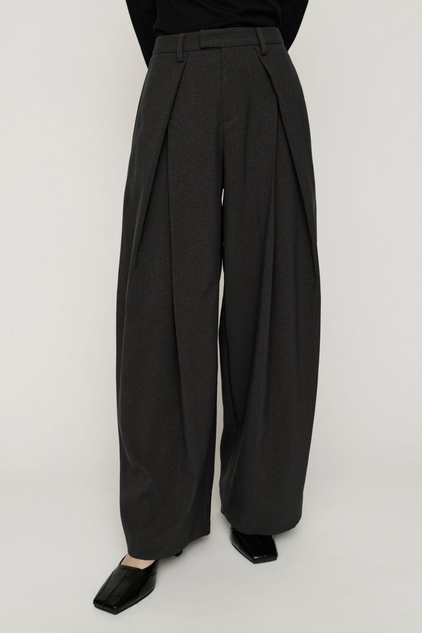 【AW PRE ORDER 第2弾】TUCK WIDE MANNISH SLACKS T.GRY 2