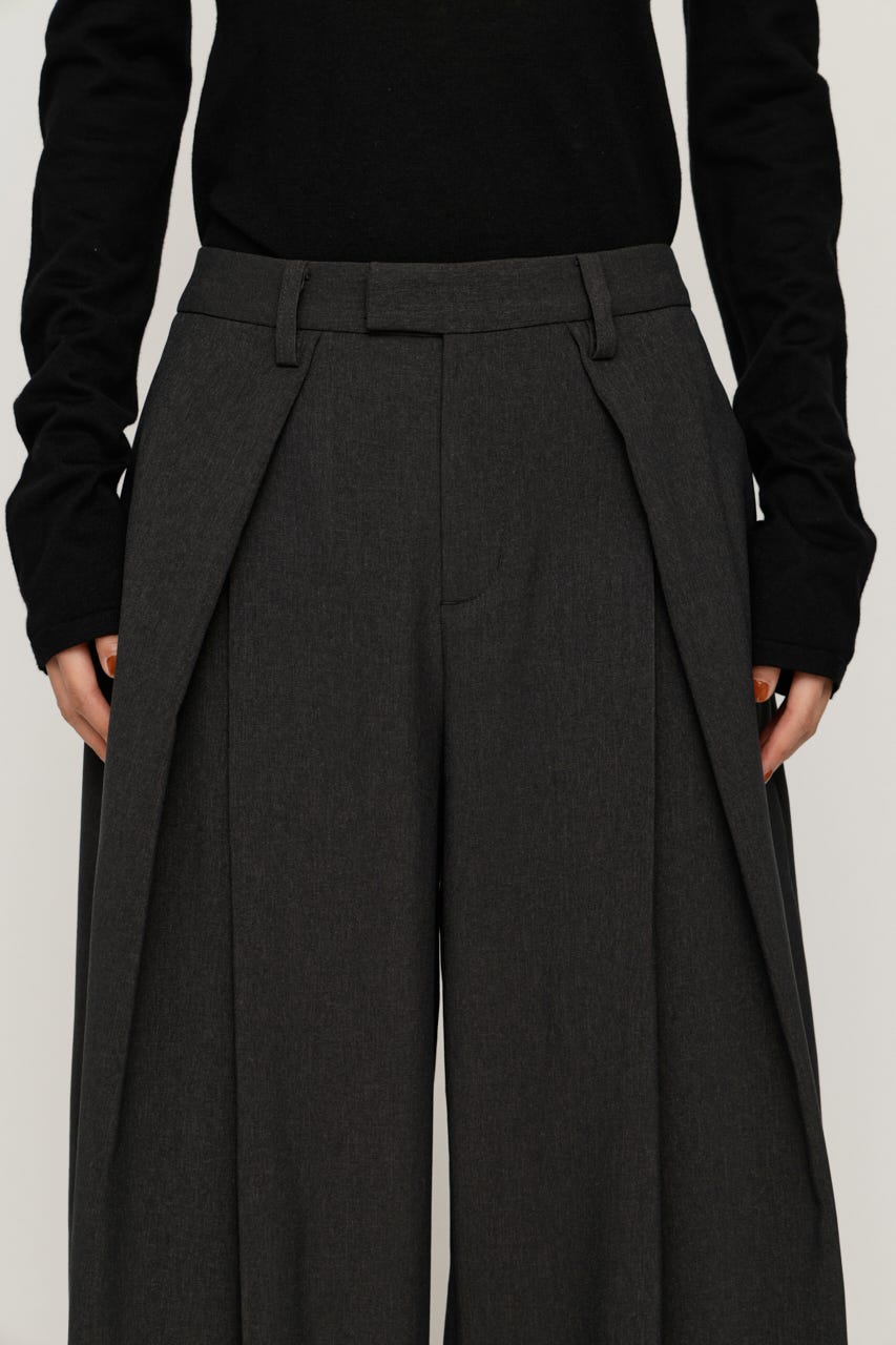 【AW PRE ORDER 第2弾】TUCK WIDE MANNISH SLACKS T.GRY 2
