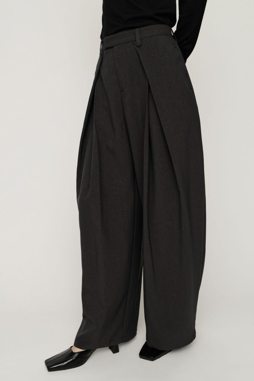 【AW PRE ORDER 第2弾】TUCK WIDE MANNISH SLACKS T.GRY 2