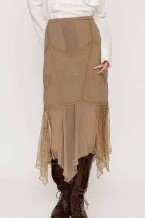 LACE DOCKED SHEER HEM スカート