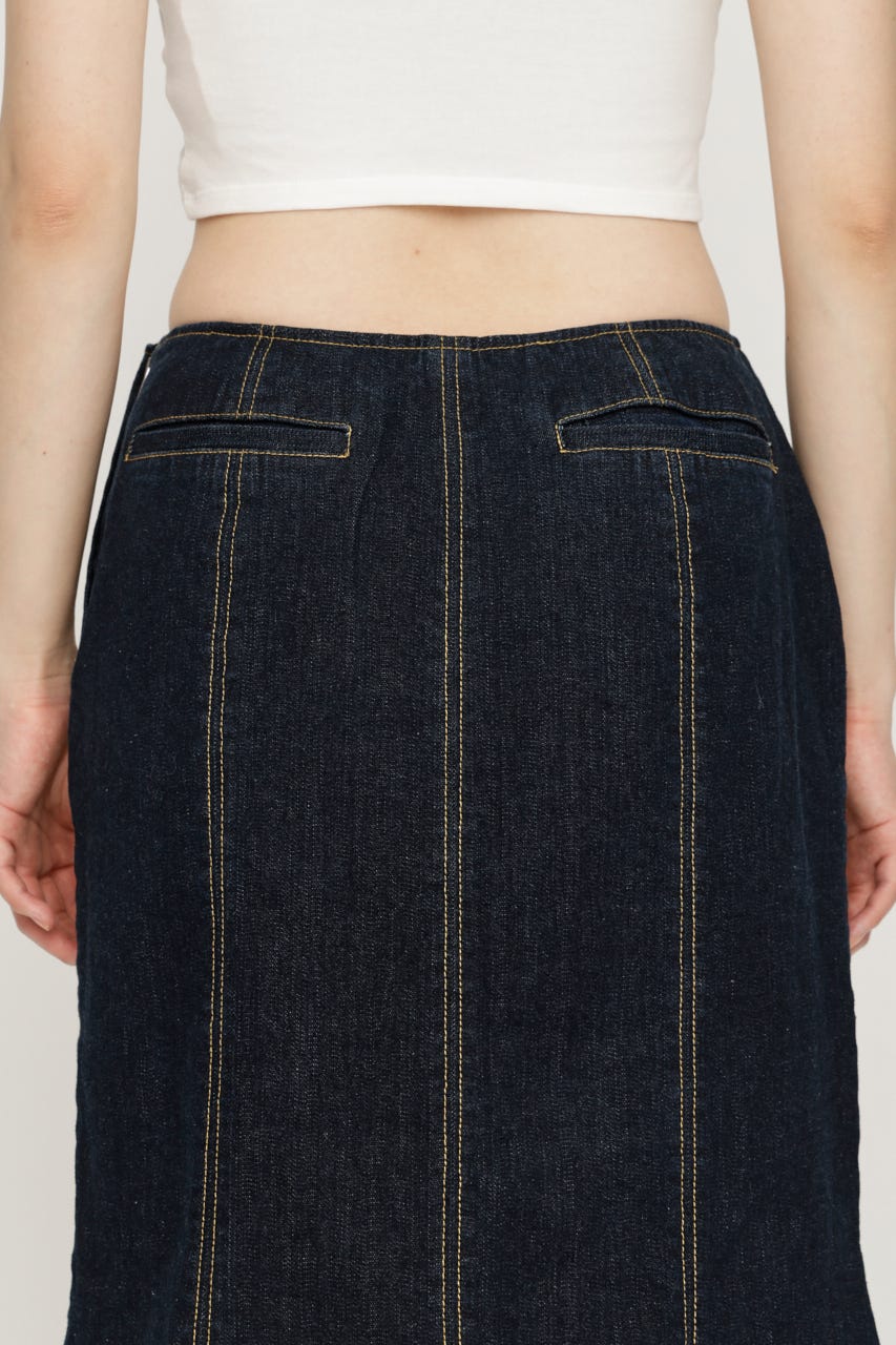 TULIP SHAPE DENIM ミディアムスカート NVY 2