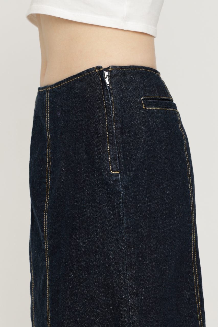 TULIP SHAPE DENIM ミディアムスカート NVY 2