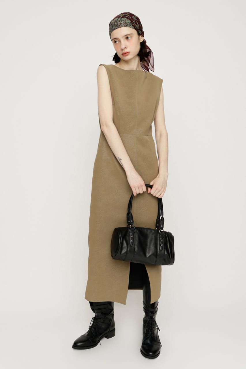 BOAT NECK PENCIL M／ワンピース BEG FREE