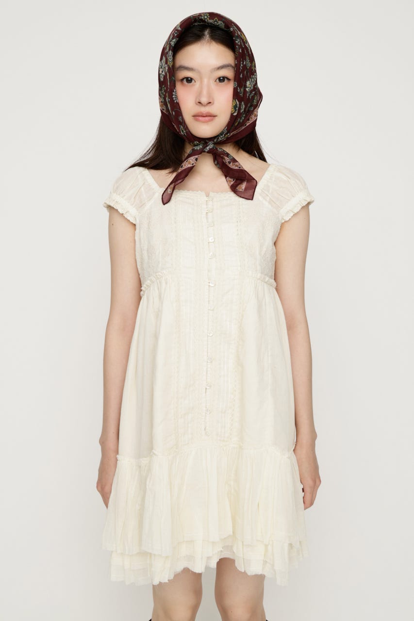 LACE CAMI SHORT ドレス O/WHT FREE