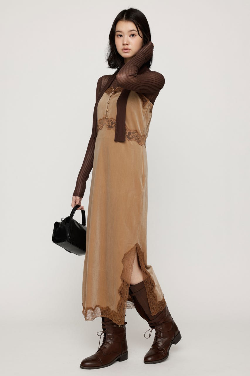 LACE SLIP ドレス BEG FREE
