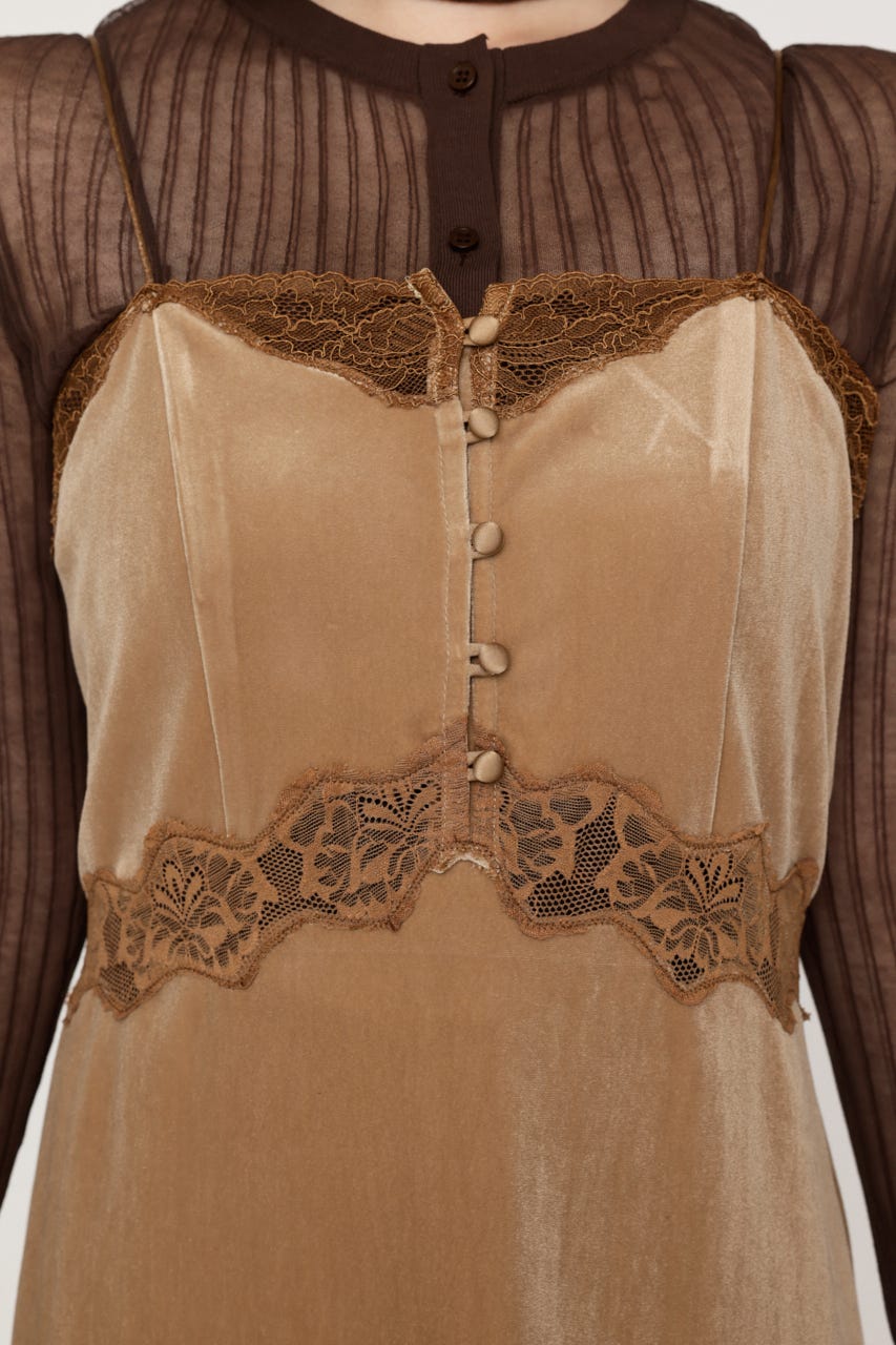LACE SLIP ドレス BEG FREE