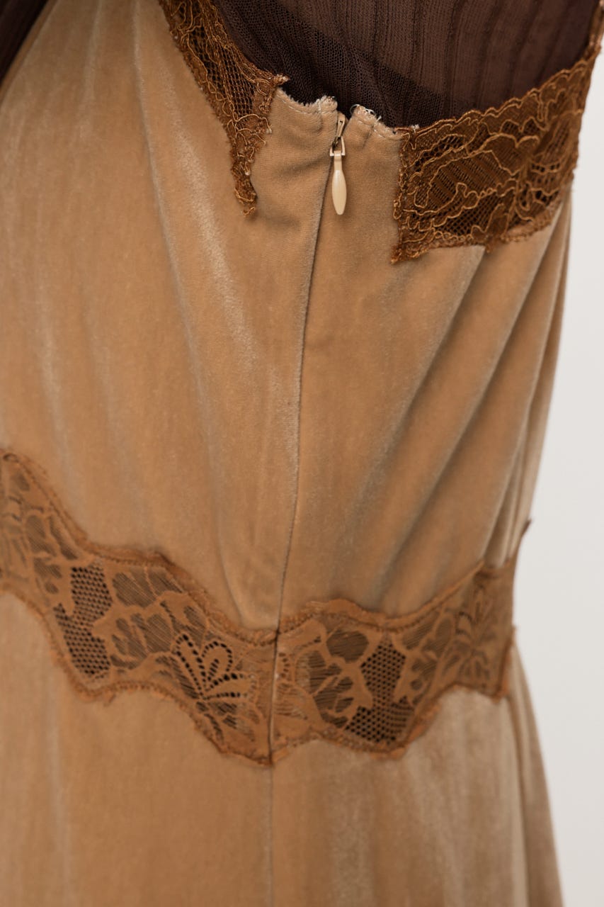 LACE SLIP ドレス BEG FREE