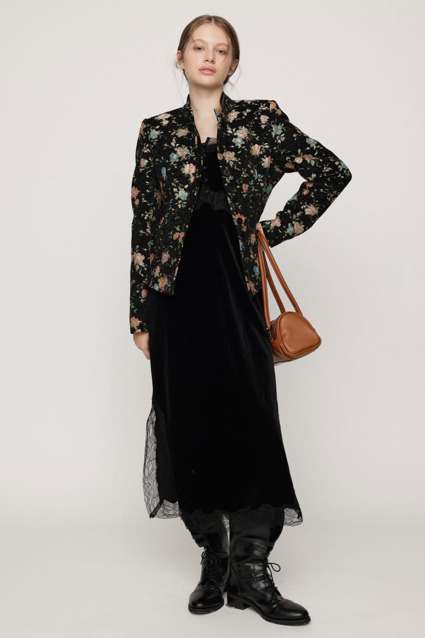 LACE SLIP ドレス BLK FREE