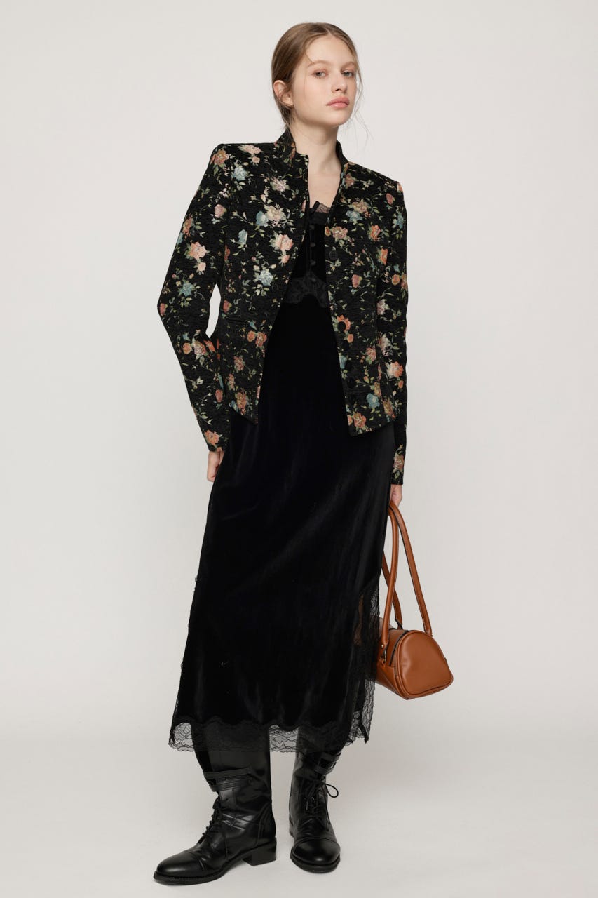LACE SLIP ドレス BLK FREE