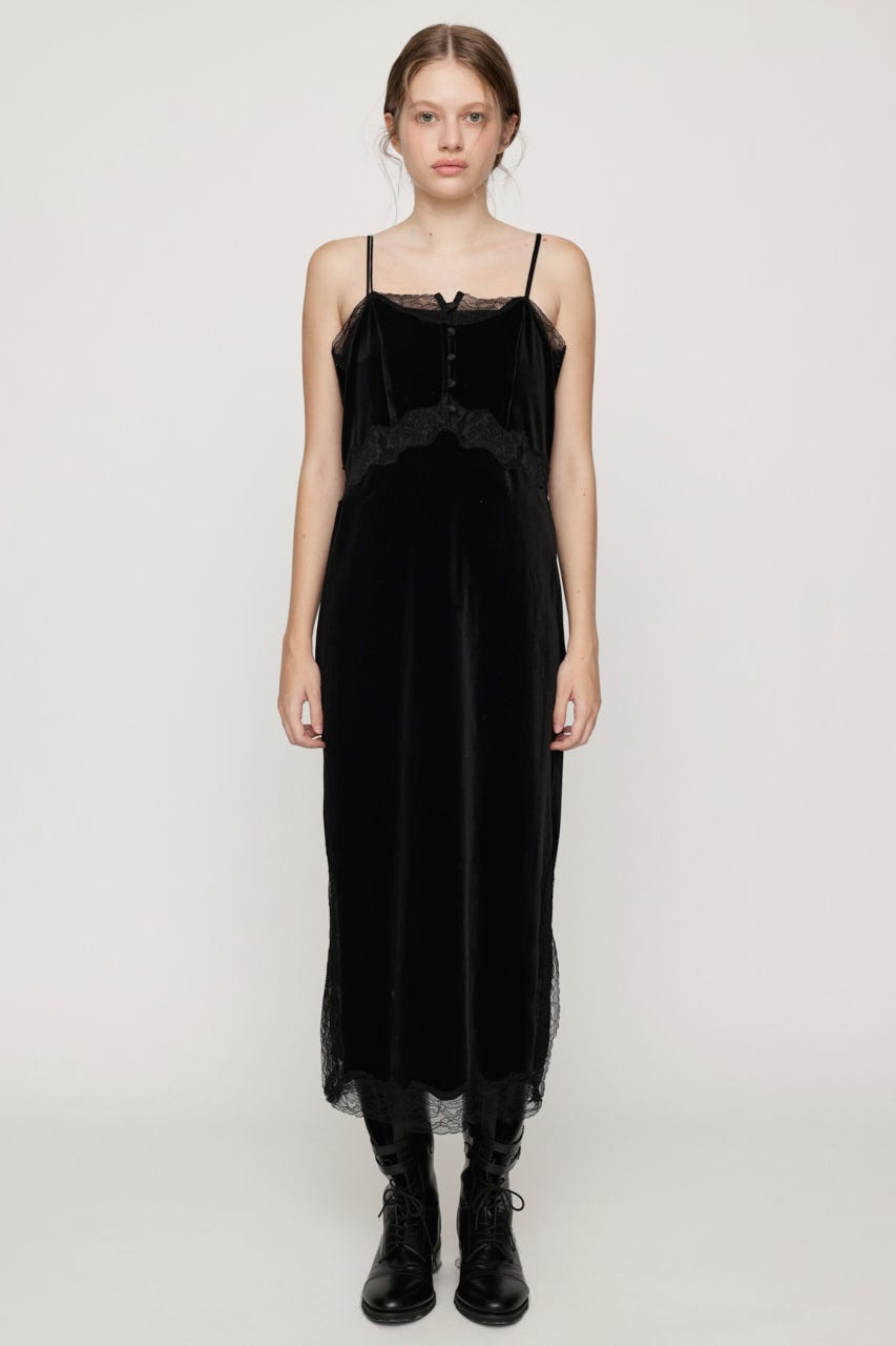 LACE SLIP ドレス BLK FREE