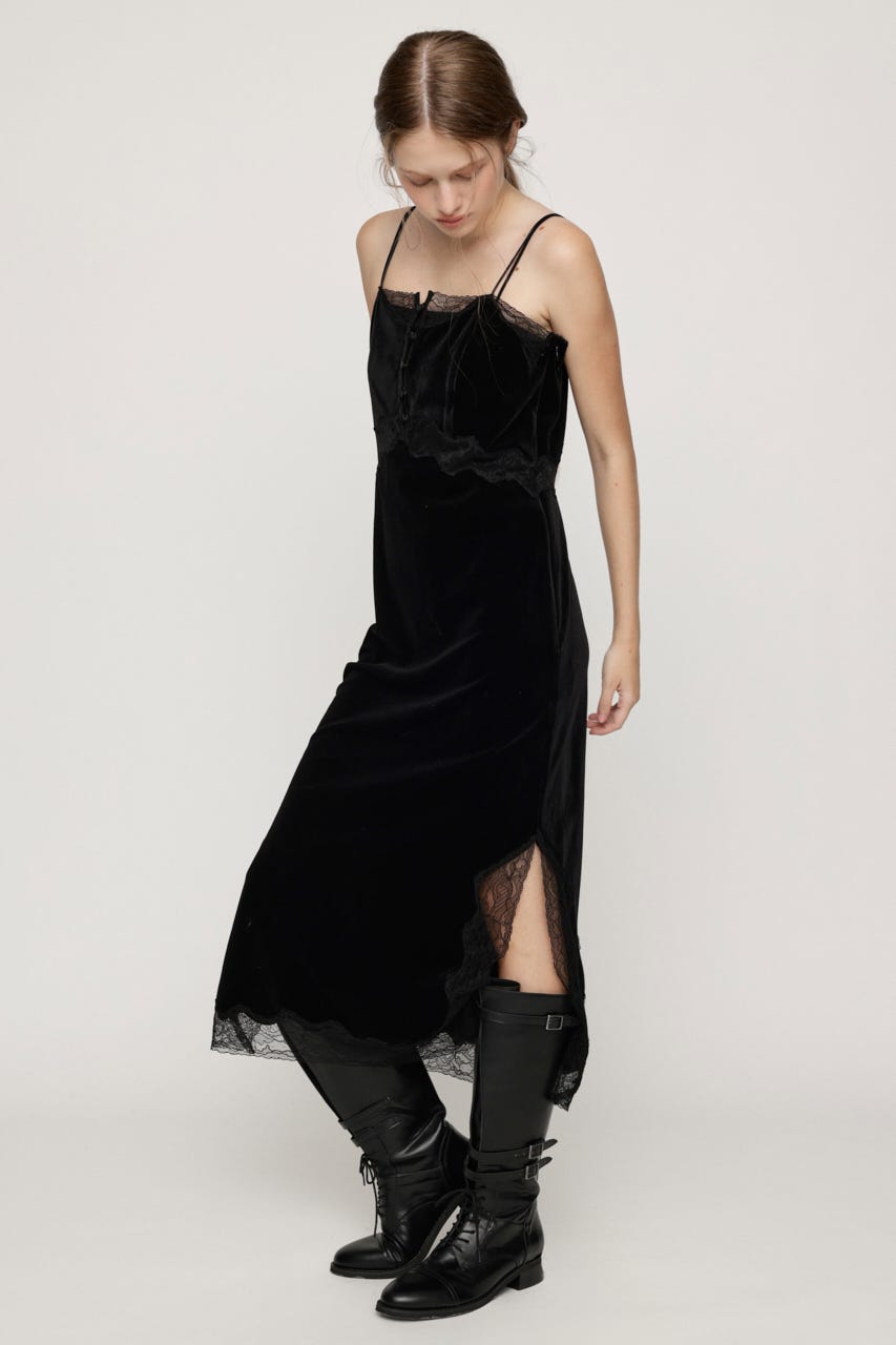 LACE SLIP ドレス BLK FREE