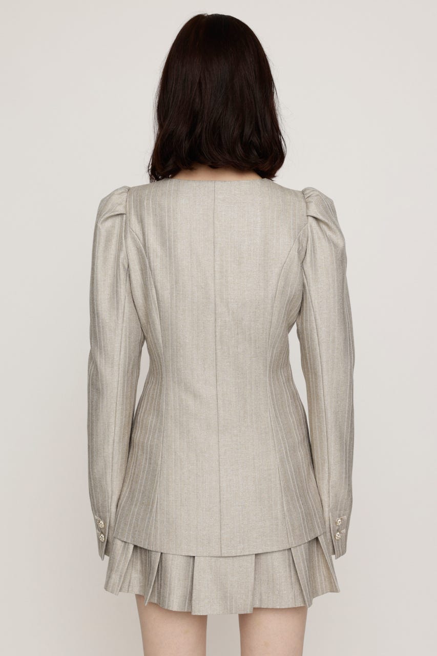 HERRINGBONE PUFF SLEEVE 2P BEG 1